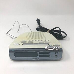 Vintage Blue White Sony Dream Machine Alarm Clock Radio ICF-C273 - TESTED and WO